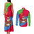 Eritrea Christmas Couples Matching Tank Maxi Dress and Long Sleeve Button Shirt with African Santa Gingerbread Harp National Flag Colors and Festive Pattern Design - Wonder Print Shop