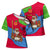 Eritrea Christmas Cross Shoulder Shirt with African Santa Gingerbread Harp National Flag Colors and Festive Pattern Design - undefined