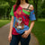Eritrea Christmas Cross Shoulder Shirt with African Santa Gingerbread Harp National Flag Colors and Festive Pattern Design - undefined