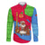 Eritrea Christmas Family Matching Long Sleeve Bodycon Dress and Hawaiian Shirt with African Santa Gingerbread Harp National Flag Colors and Festive Pattern Design - Wonder Print Shop
