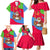 Eritrea Christmas Family Matching Mermaid Dress and Hawaiian Shirt with African Santa Gingerbread Harp National Flag Colors and Festive Pattern Design - Wonder Print Shop