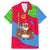 Eritrea Christmas Family Matching Mermaid Dress and Hawaiian Shirt with African Santa Gingerbread Harp National Flag Colors and Festive Pattern Design - Wonder Print Shop