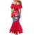 Eritrea Christmas Family Matching Mermaid Dress and Hawaiian Shirt with African Santa Gingerbread Harp National Flag Colors and Festive Pattern Design - Wonder Print Shop