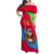 Eritrea Christmas Family Matching Off Shoulder Maxi Dress and Hawaiian Shirt with African Santa Gingerbread Harp National Flag Colors and Festive Pattern Design - Wonder Print Shop