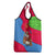 Eritrea Christmas Grocery Bag with African Santa Gingerbread Harp National Flag Colors and Festive Pattern Design - Wonder Print Shop
