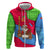 Eritrea Christmas Hoodie with African Santa Gingerbread Harp National Flag Colors and Festive Pattern Design - Wonder Print Shop