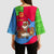 Eritrea Christmas Kimono Sleeve Blouse with African Santa Gingerbread Harp National Flag Colors and Festive Pattern Design - Wonder Print Shop