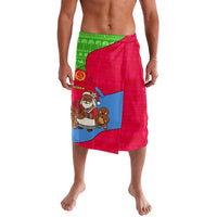 Eritrea Christmas Lavalava with African Santa Gingerbread Harp National Flag Colors and Festive Pattern Design - Wonder Print Shop