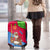 Eritrea Christmas Luggage Cover with African Santa Gingerbread Harp National Flag Colors and Festive Pattern Design - Wonder Print Shop