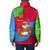 Eritrea Christmas Padded Jacket with African Santa Gingerbread Harp National Flag Colors and Festive Pattern Design - Wonder Print Shop