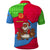 Eritrea Christmas Polo Shirt with African Santa Gingerbread Harp National Flag Colors and Festive Pattern Design - Wonder Print Shop