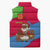 Eritrea Christmas Sleeveless Puffer Jacket with African Santa Gingerbread Harp National Flag Colors and Festive Pattern Design - Wonder Print Shop