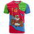 Eritrea Christmas T Shirt with African Santa Gingerbread Harp National Flag Colors and Festive Pattern Design - Wonder Print Shop