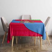 Eritrea Christmas Tablecloth with African Santa Gingerbread Harp National Flag Colors and Festive Pattern Design - Wonder Print Shop