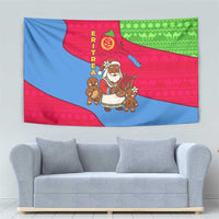 Eritrea Christmas Tapestry with African Santa Gingerbread Harp National Flag Colors and Festive Pattern Design - Wonder Print Shop