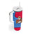 Eritrea Christmas Tumbler With Handle with African Santa Gingerbread Harp National Flag Colors and Festive Pattern Design - Wonder Print Shop