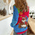 Eritrea Christmas Women Casual Shirt with African Santa Gingerbread Harp National Flag Colors and Festive Pattern Design - Wonder Print Shop