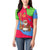 Eritrea Christmas Women Polo Shirt with African Santa Gingerbread Harp National Flag Colors and Festive Pattern Design - Wonder Print Shop