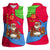 Eritrea Christmas Women Sleeveless Polo Shirt with African Santa Gingerbread Harp National Flag Colors and Festive Pattern Design - Wonder Print Shop