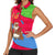 Eritrea Christmas Women Sleeveless Polo Shirt with African Santa Gingerbread Harp National Flag Colors and Festive Pattern Design - Wonder Print Shop