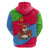 Eritrea Christmas Zip Hoodie with African Santa Gingerbread Harp National Flag Colors and Festive Pattern Design - Wonder Print Shop