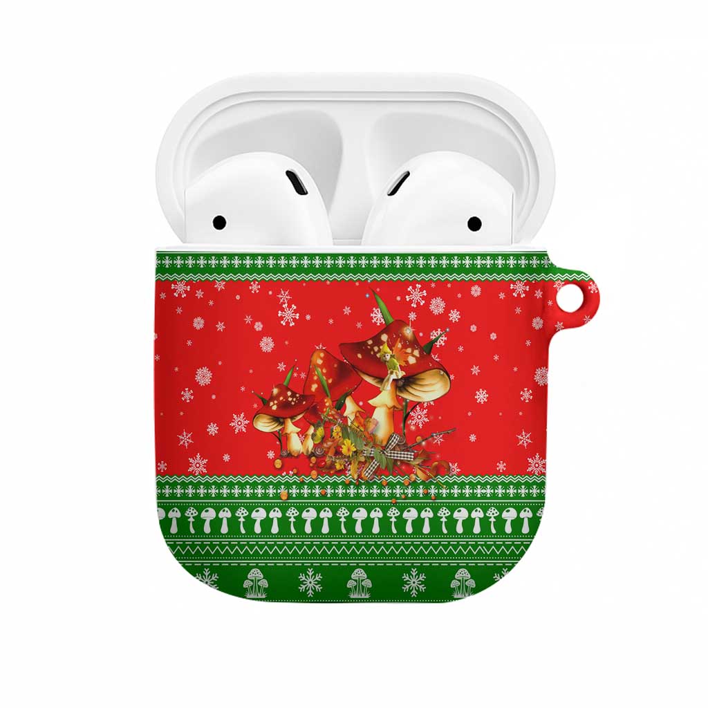 Amazing Mushroom Christmas Yall Christmas AirPods Case Xmas Holiday Patterns - Wonder Print Shop
