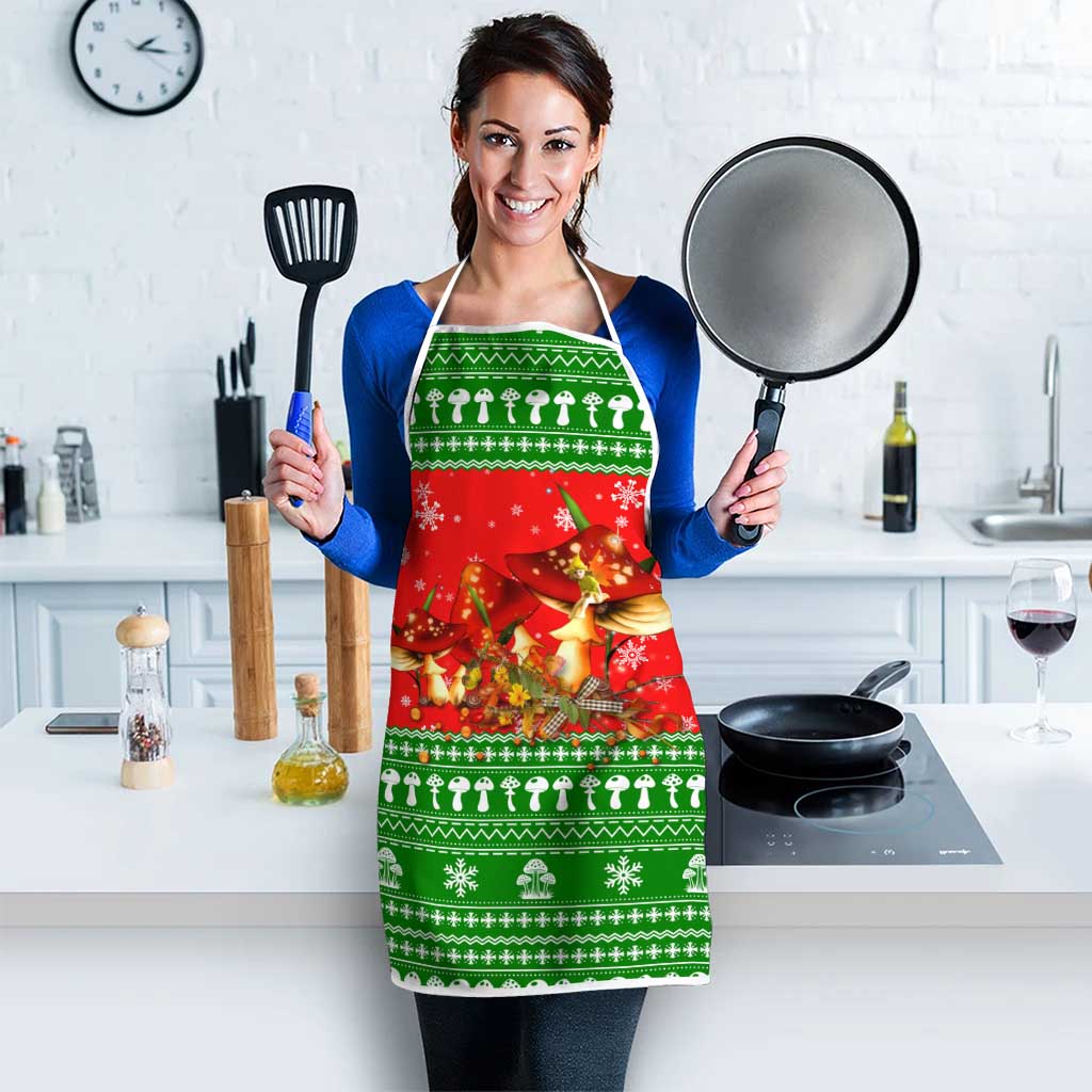 Amazing Mushroom Christmas Yall Christmas Apron Xmas Holiday Patterns - Wonder Print Shop