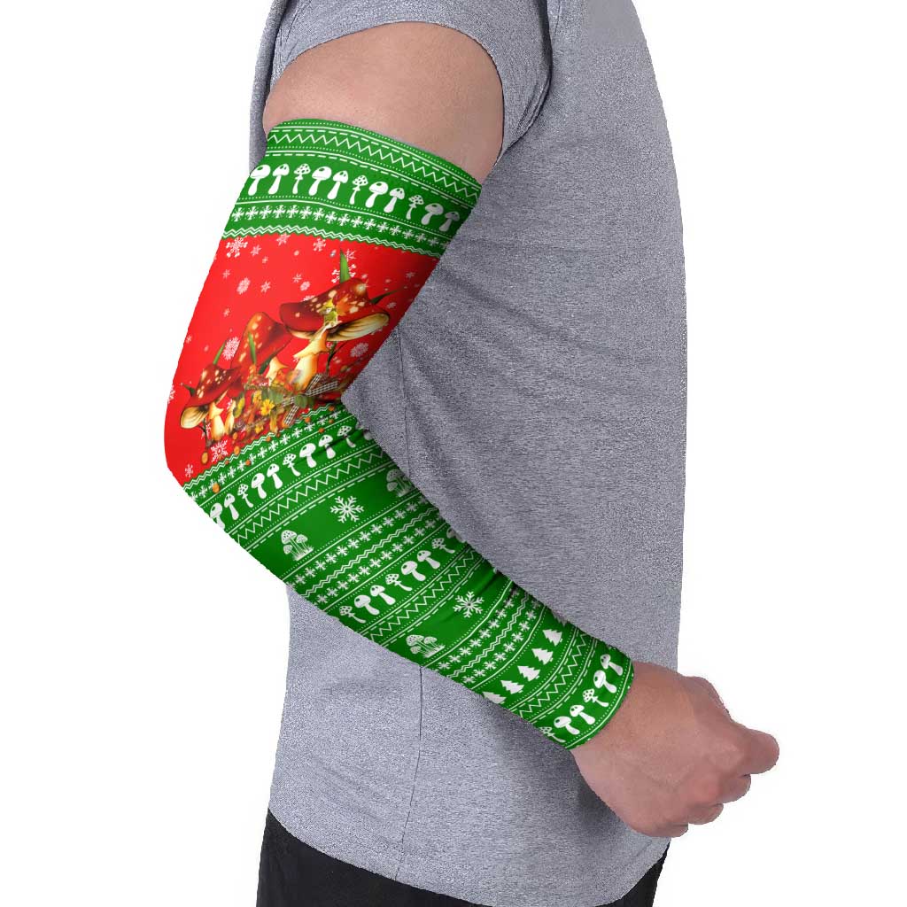 Amazing Mushroom Christmas Yall Christmas Arm Sleeves Xmas Holiday Patterns - Wonder Print Shop