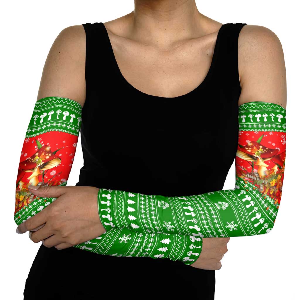 Amazing Mushroom Christmas Yall Christmas Arm Sleeves Xmas Holiday Patterns - Wonder Print Shop