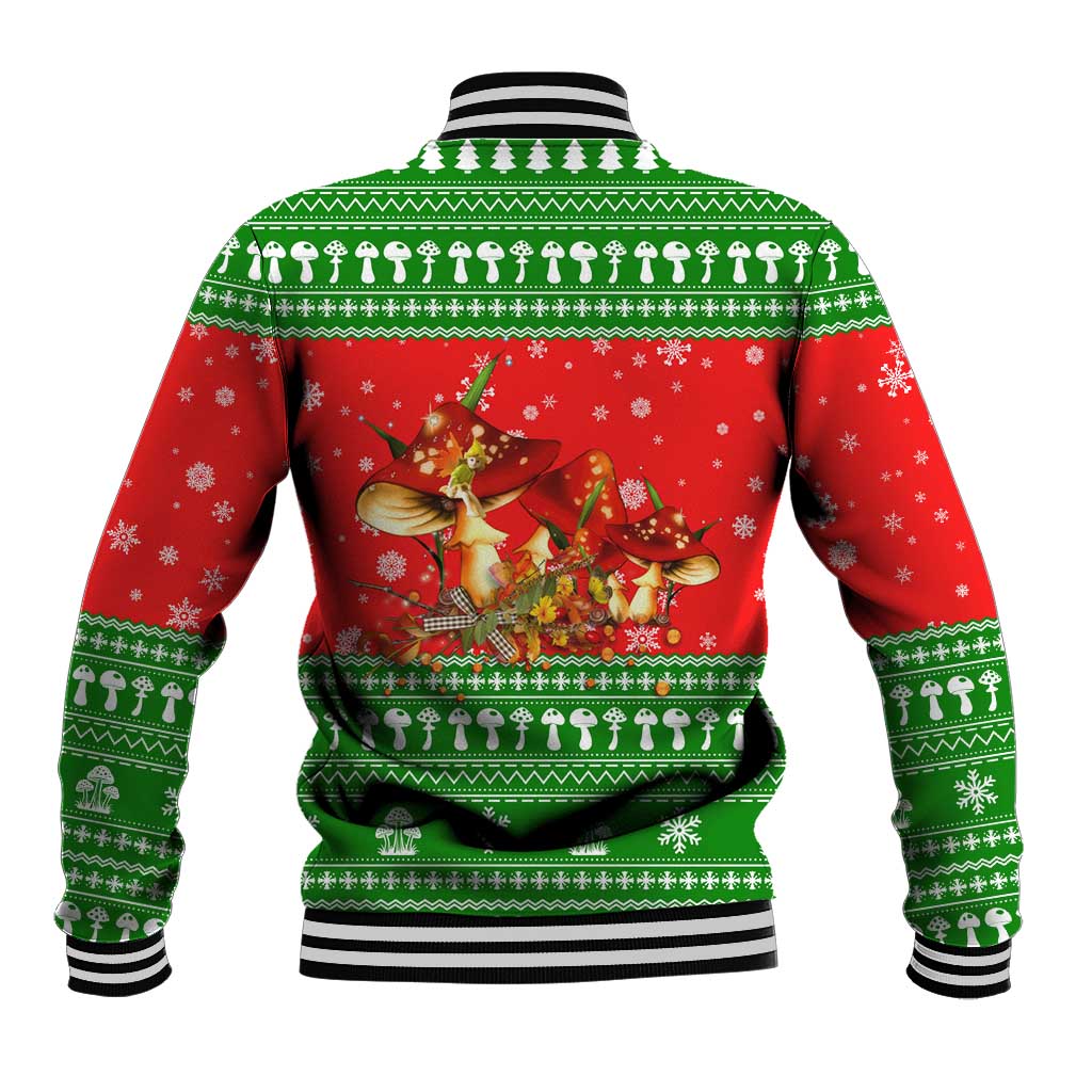 Amazing Mushroom Christmas Yall Christmas Baseball Jacket Xmas Holiday Patterns - Wonder Print Shop