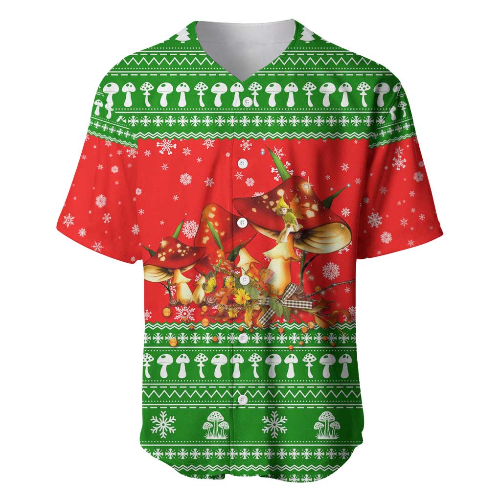 Amazing Mushroom Christmas Yall Christmas Baseball Jersey Xmas Holiday Patterns - Wonder Print Shop