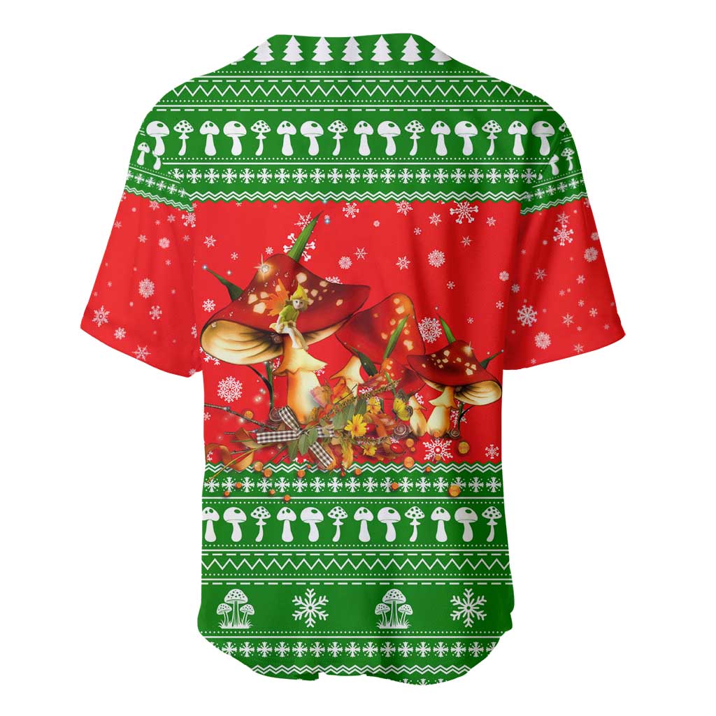 Amazing Mushroom Christmas Yall Christmas Baseball Jersey Xmas Holiday Patterns - Wonder Print Shop