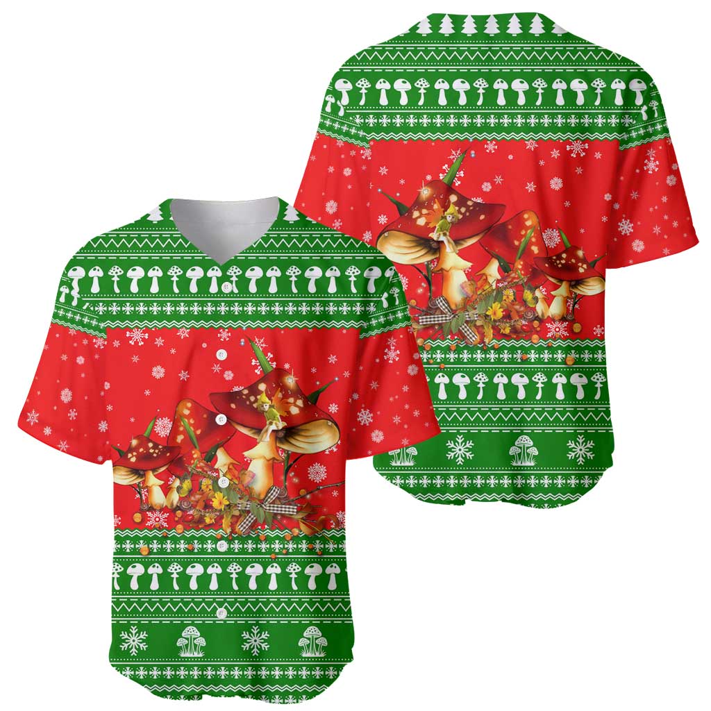 Amazing Mushroom Christmas Yall Christmas Baseball Jersey Xmas Holiday Patterns - Wonder Print Shop