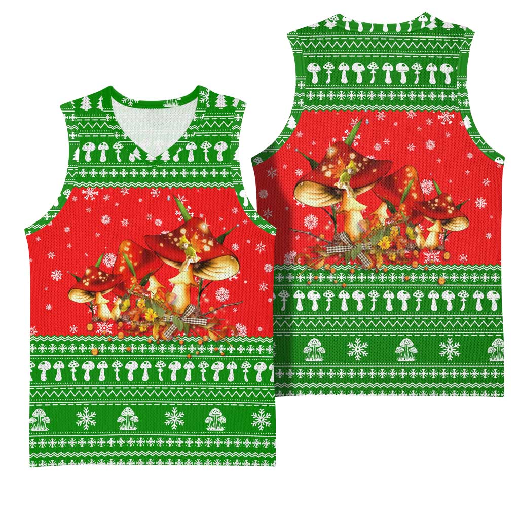 Amazing Mushroom Christmas Yall Christmas Basketball Jersey Xmas Holiday Patterns - Wonder Print Shop