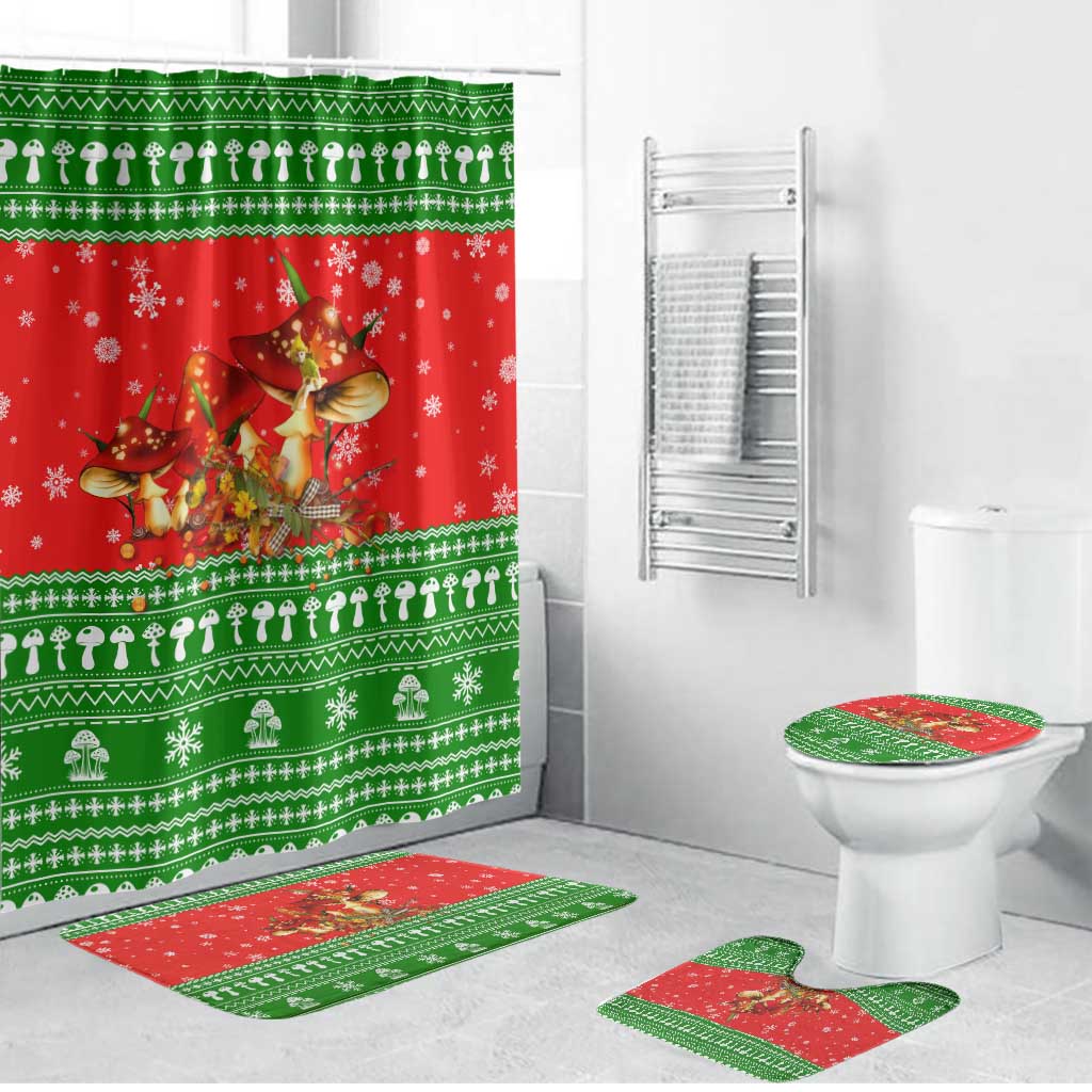 Amazing Mushroom Christmas Yall Christmas Bathroom Set Xmas Holiday Patterns - Wonder Print Shop