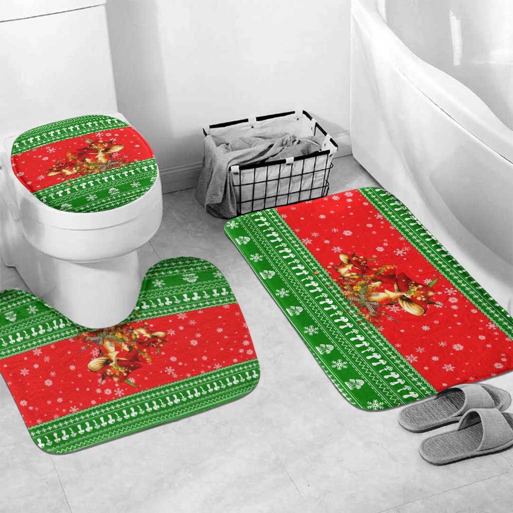 Amazing Mushroom Christmas Yall Christmas Bathroom Set Xmas Holiday Patterns - Wonder Print Shop