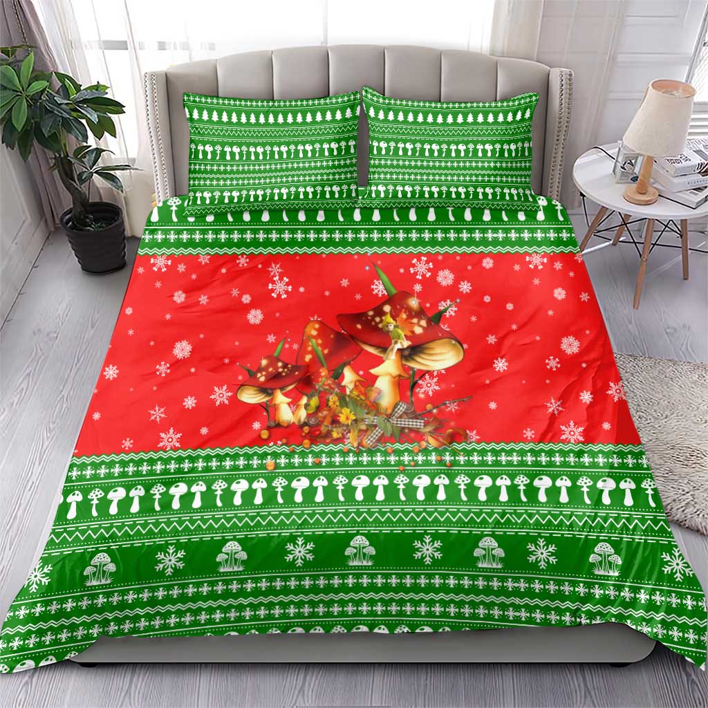 Amazing Mushroom Christmas Yall Christmas Bedding Set Xmas Holiday Patterns - Wonder Print Shop
