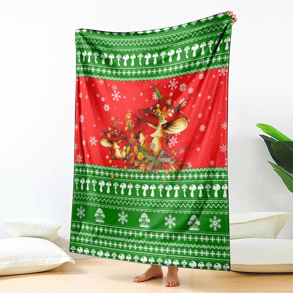 Amazing Mushroom Christmas Yall Christmas Blanket Xmas Holiday Patterns - Wonder Print Shop