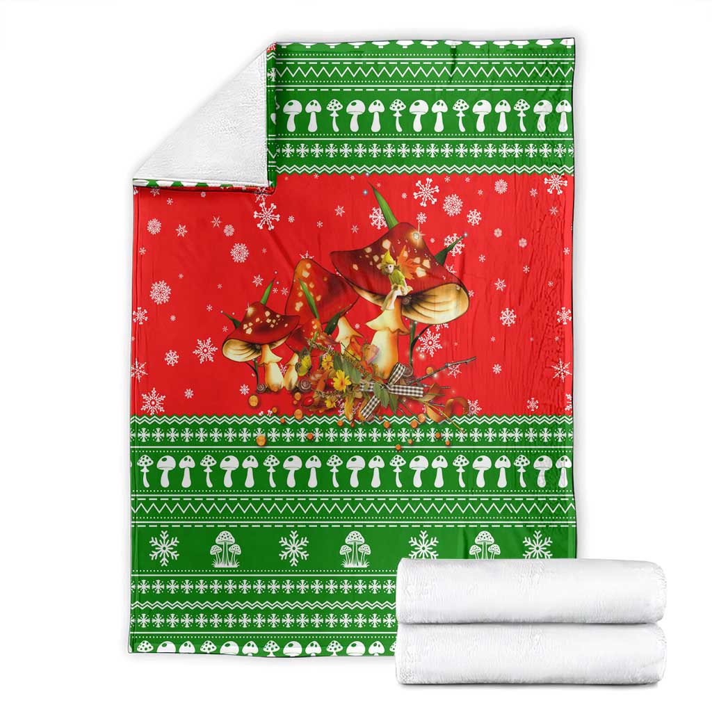 Amazing Mushroom Christmas Yall Christmas Blanket Xmas Holiday Patterns - Wonder Print Shop