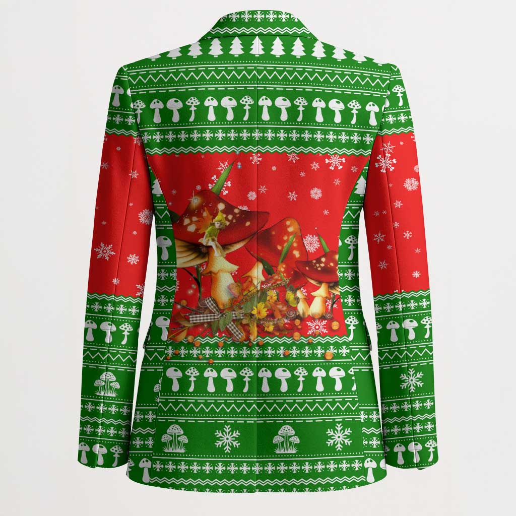 Amazing Mushroom Christmas Yall Christmas Blazer Xmas Holiday Patterns - Wonder Print Shop