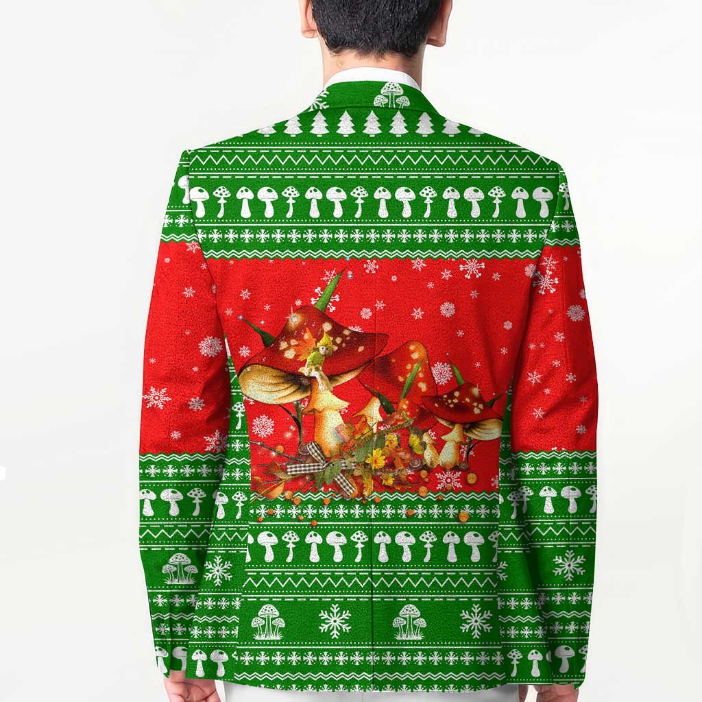 Amazing Mushroom Christmas Yall Christmas Blazer Xmas Holiday Patterns - Wonder Print Shop