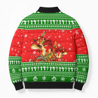 Amazing Mushroom Christmas Yall Christmas Bomber Puffer Jacket Xmas Holiday Patterns - Wonder Print Shop