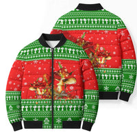 Amazing Mushroom Christmas Yall Christmas Bomber Puffer Jacket Xmas Holiday Patterns - Wonder Print Shop