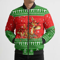 Amazing Mushroom Christmas Yall Christmas Bomber Puffer Jacket Xmas Holiday Patterns - Wonder Print Shop