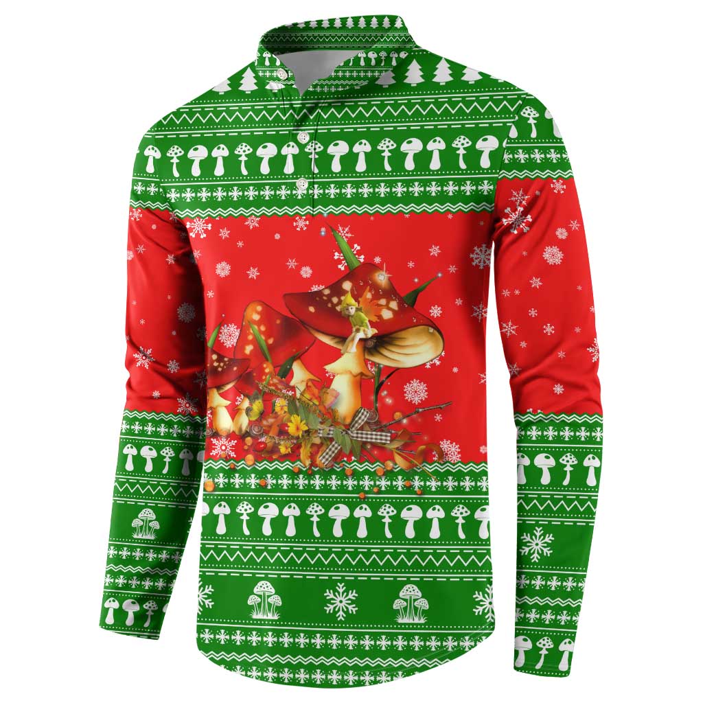 Amazing Mushroom Christmas Yall Christmas Button Sweatshirt Xmas Holiday Patterns - Wonder Print Shop