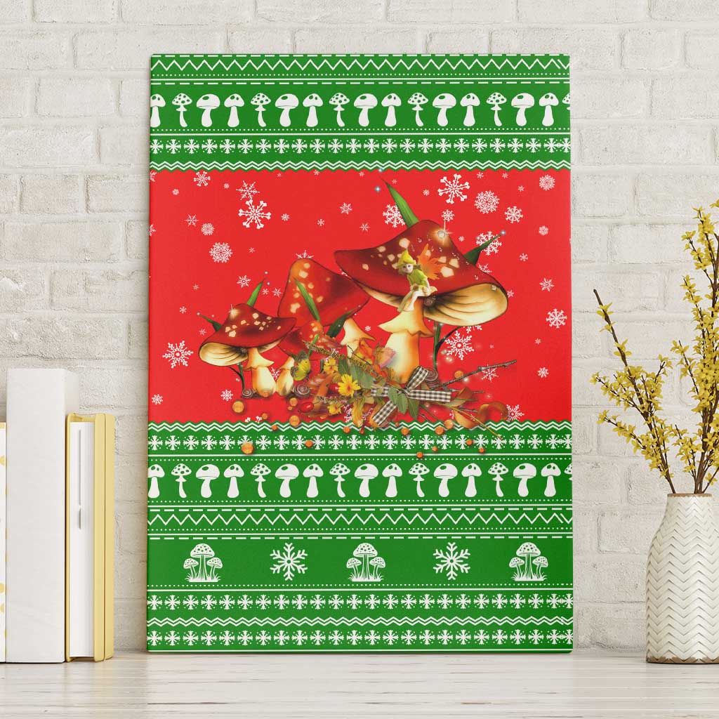Amazing Mushroom Christmas Yall Christmas Canvas Wall Art Xmas Holiday Patterns - Wonder Print Shop
