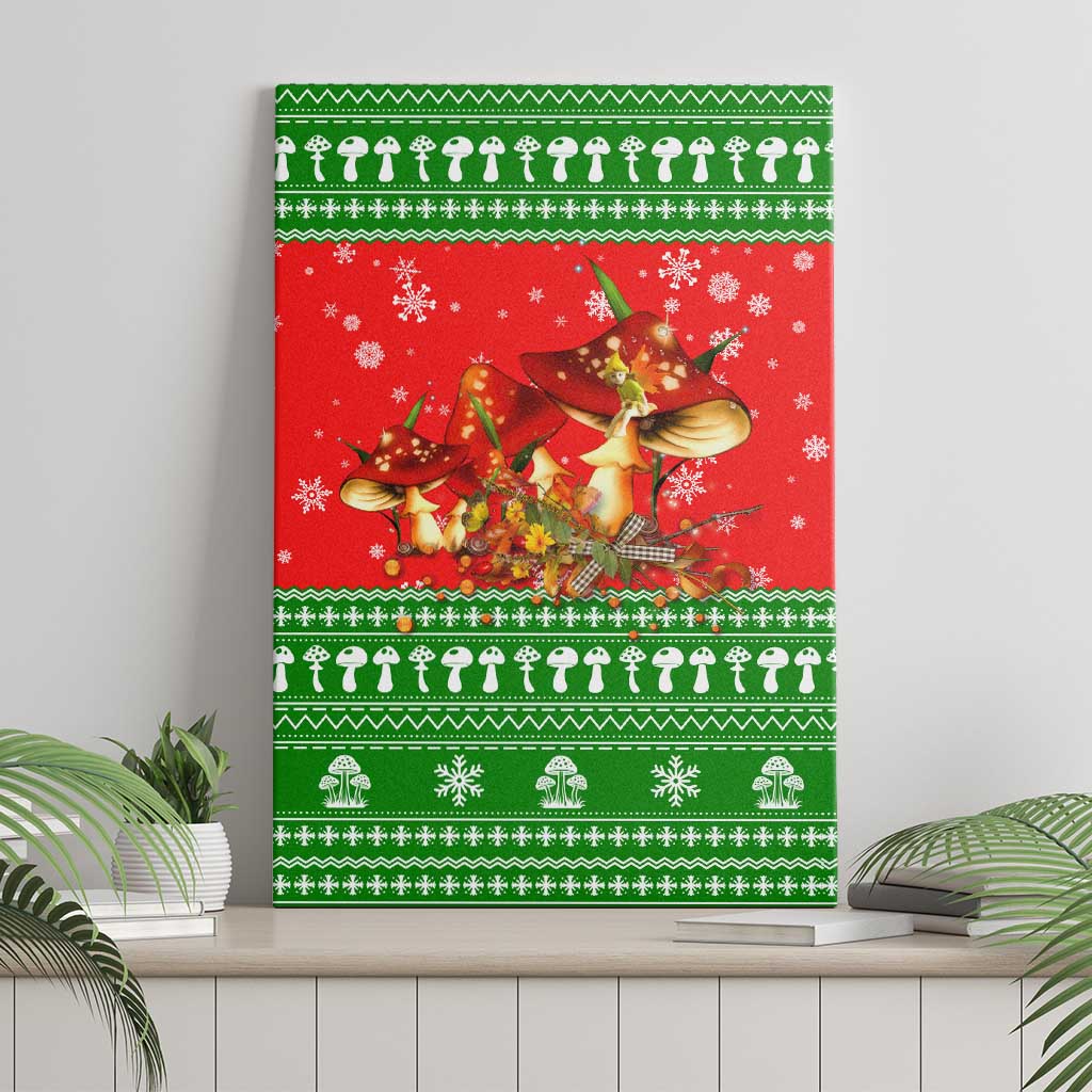 Amazing Mushroom Christmas Yall Christmas Canvas Wall Art Xmas Holiday Patterns - Wonder Print Shop