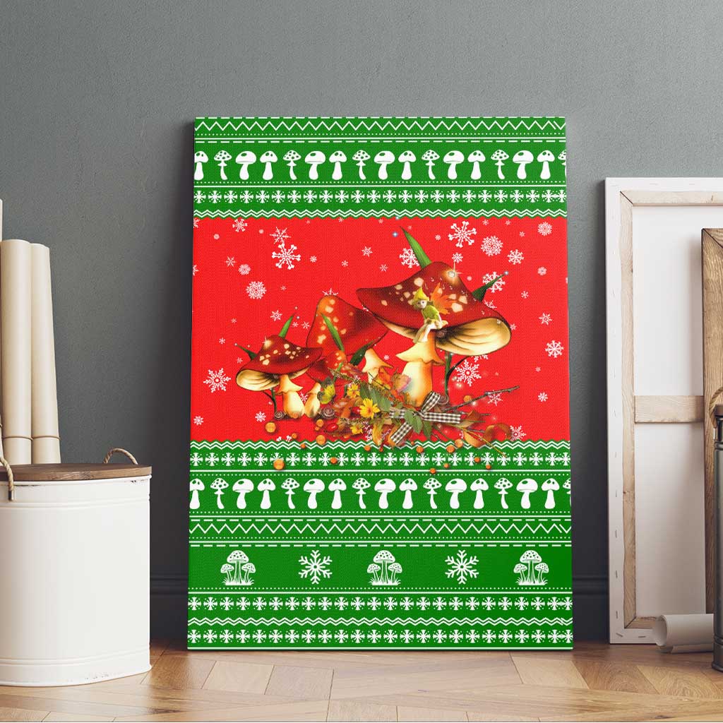 Amazing Mushroom Christmas Yall Christmas Canvas Wall Art Xmas Holiday Patterns - Wonder Print Shop