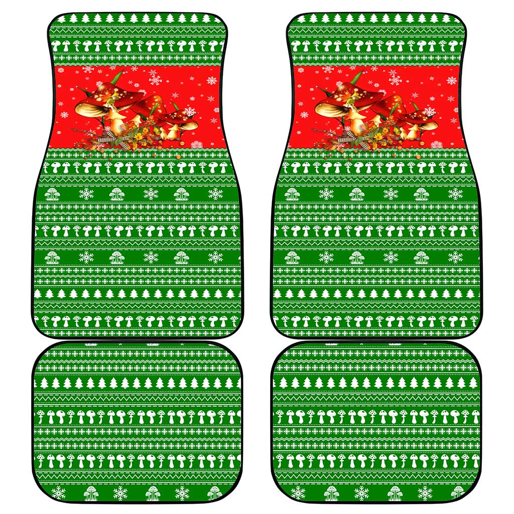 Amazing Mushroom Christmas Yall Christmas Car Mats Xmas Holiday Patterns - Wonder Print Shop