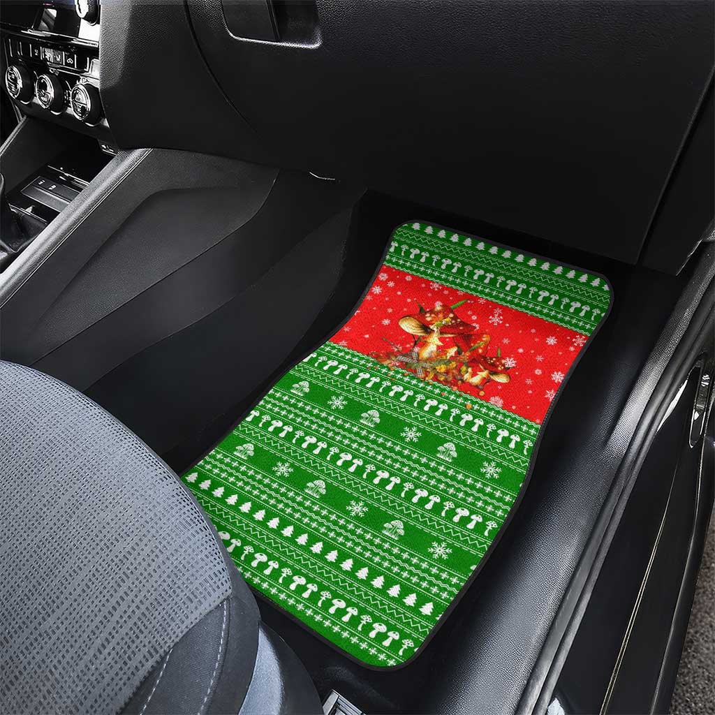 Amazing Mushroom Christmas Yall Christmas Car Mats Xmas Holiday Patterns - Wonder Print Shop